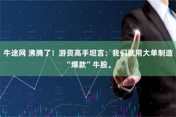 牛途网 沸腾了！游资高手坦言：我们就用大单制造“爆款”牛股。